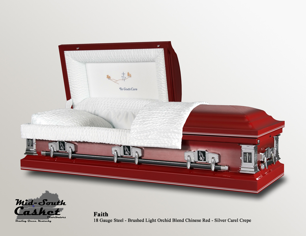 Faith Chinese Red Brushed